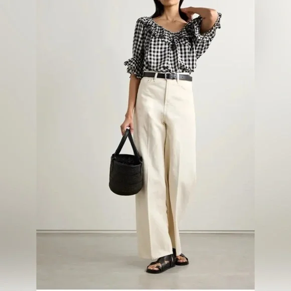 Doen Samara Ruffled Gingham Voile Blouse - Picture 4 of 11